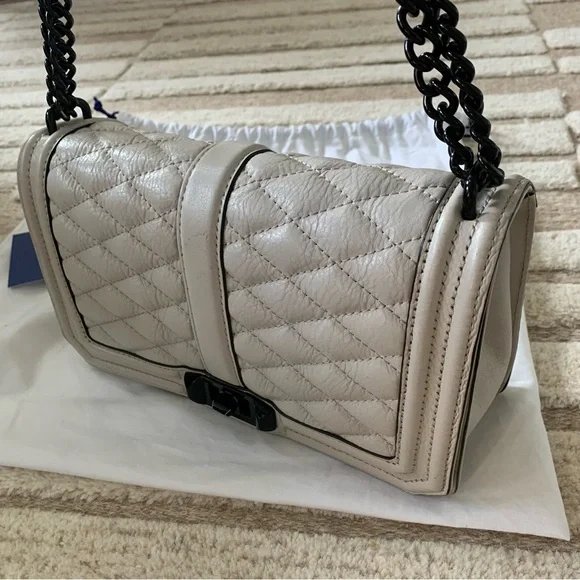 Rebecca Minkoff Quilted Love Crossbody With Chain Inset - Picture 2 of 9
